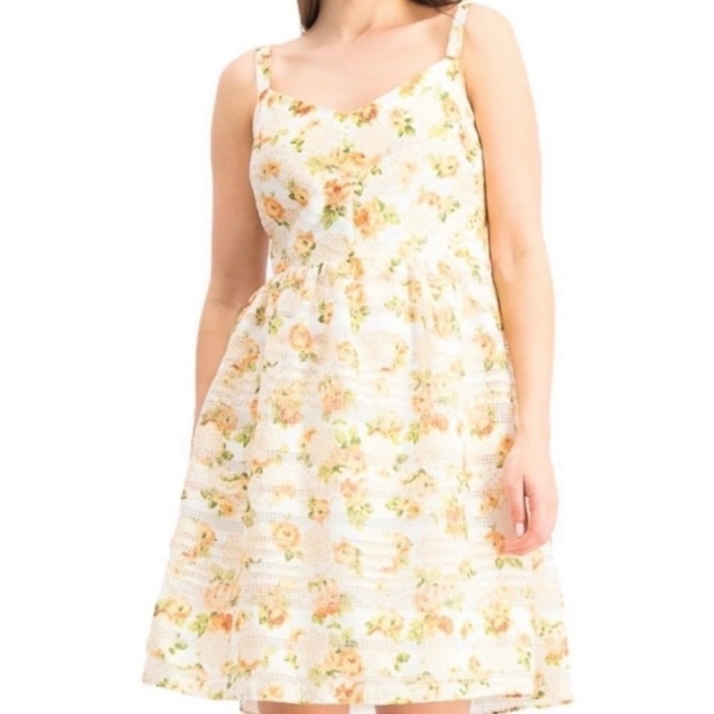 Kensie Floral Print Fit and Flare Dress. Size 16.